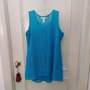 Three Seasons Turquoise Maternity Top. Size Small